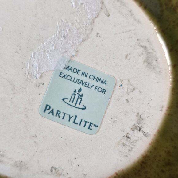 Partylite Frog Votive Candle Holder Green Ceramic Tea Light Retired - Picture 4 of 8